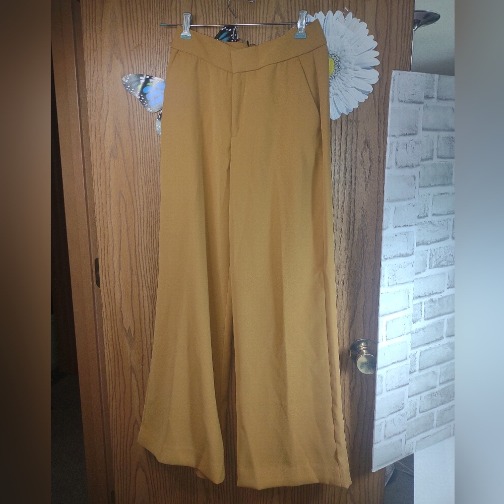 Sz 2 Mustard Wide-Leg Pants